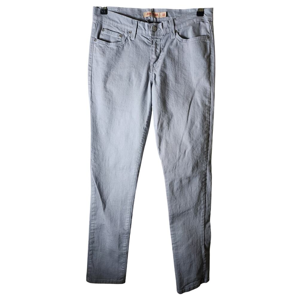 JUDY BLUE Gray Mid-Rise Lightweight Stretch Straight Jeans SZ 11 (32" inseam)